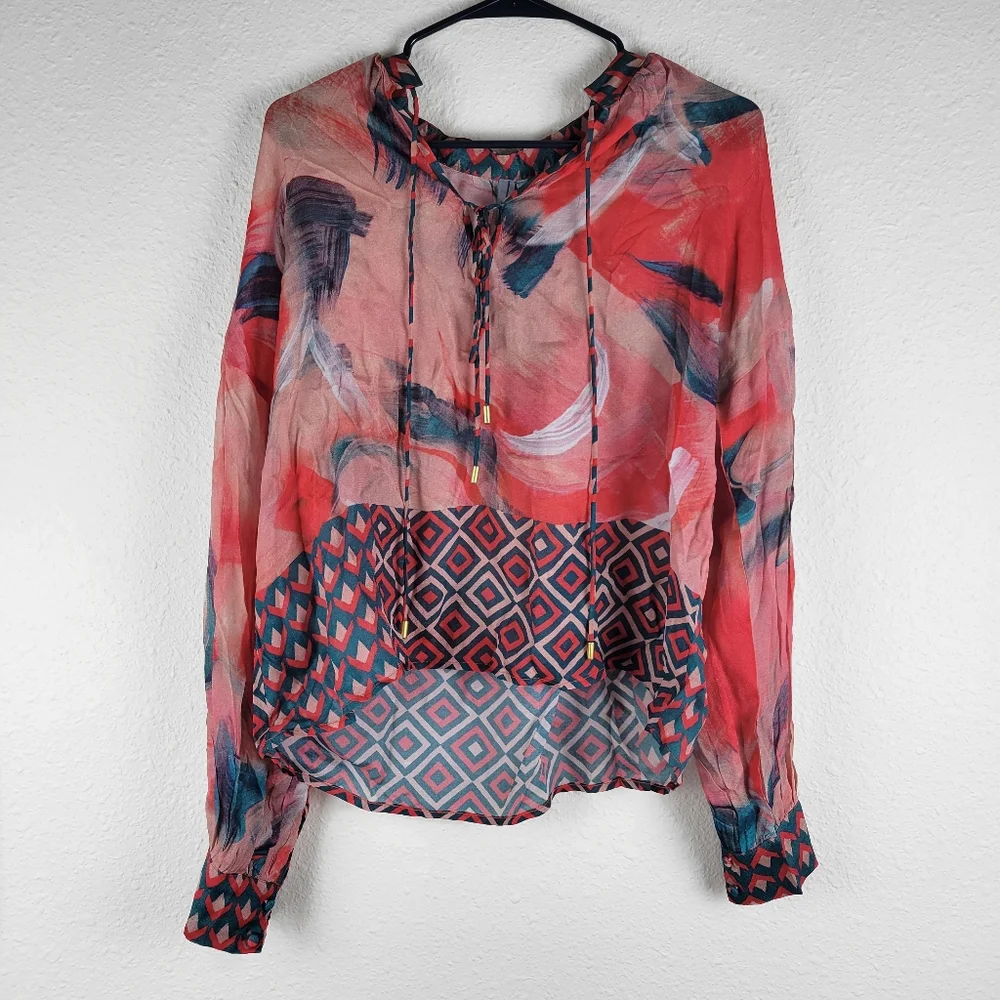 Anthropologie Bl^nk London Sierra Peasant Blouse - Picture 3 of 8